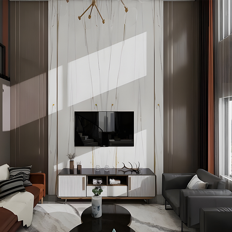 Film de transfert PET pour armoire de salon, motif Golden Drift