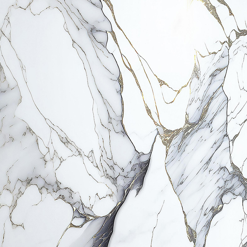 Film de transfert 3D de décoration intérieure à motif de marbre doré