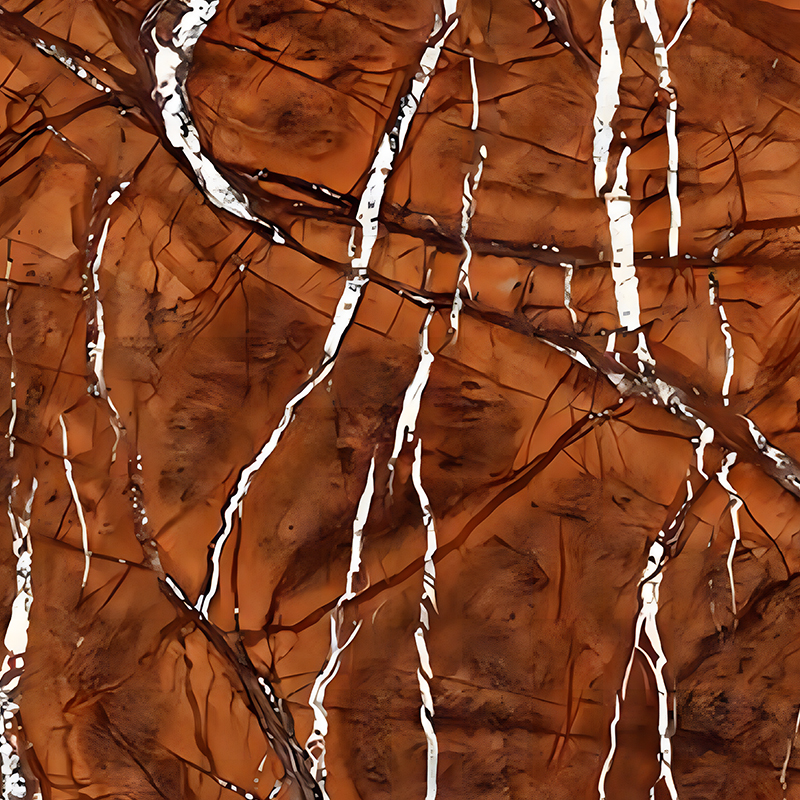 Film de transfert de chaleur en PET, décoration texturée marron pour dosseret de salle de bains, forêt tropicale
