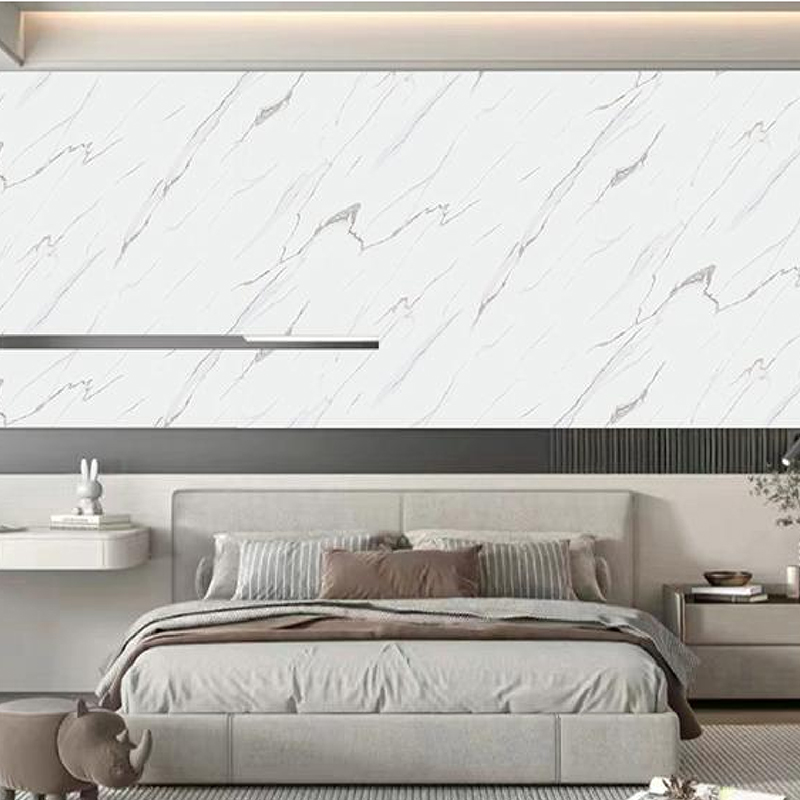 Film de transfert de chaleur blanc en soie dorée UV décorative pour mur