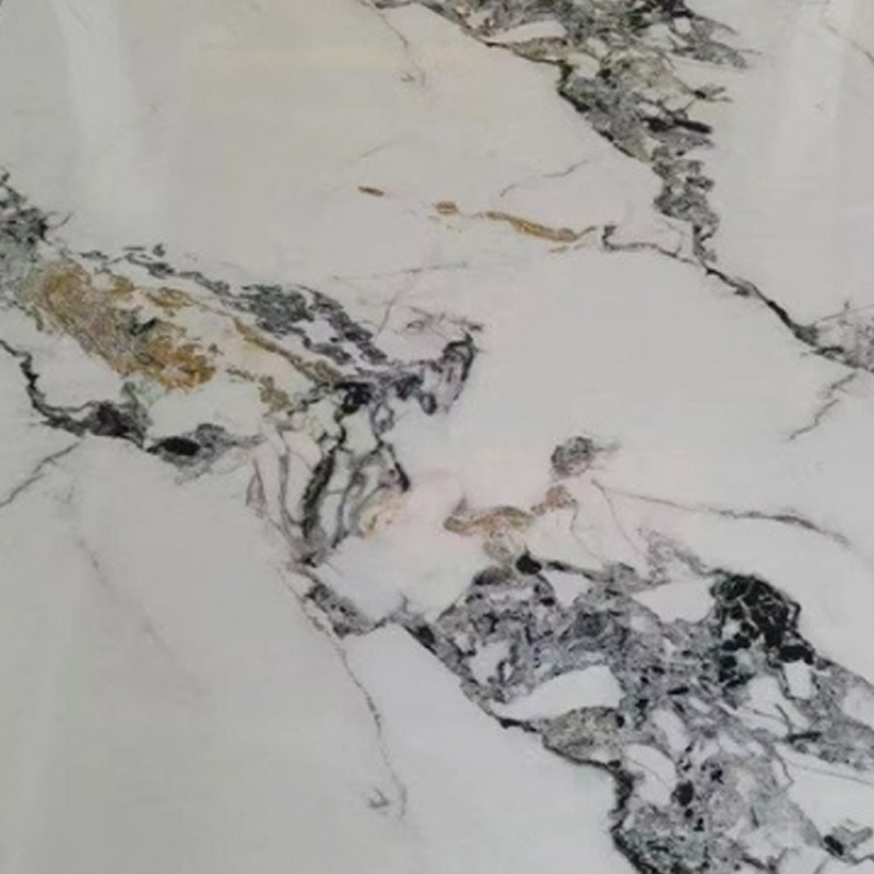 Panneau mural imperméable en faux marbre en PVC pour salle de bains et cuisine