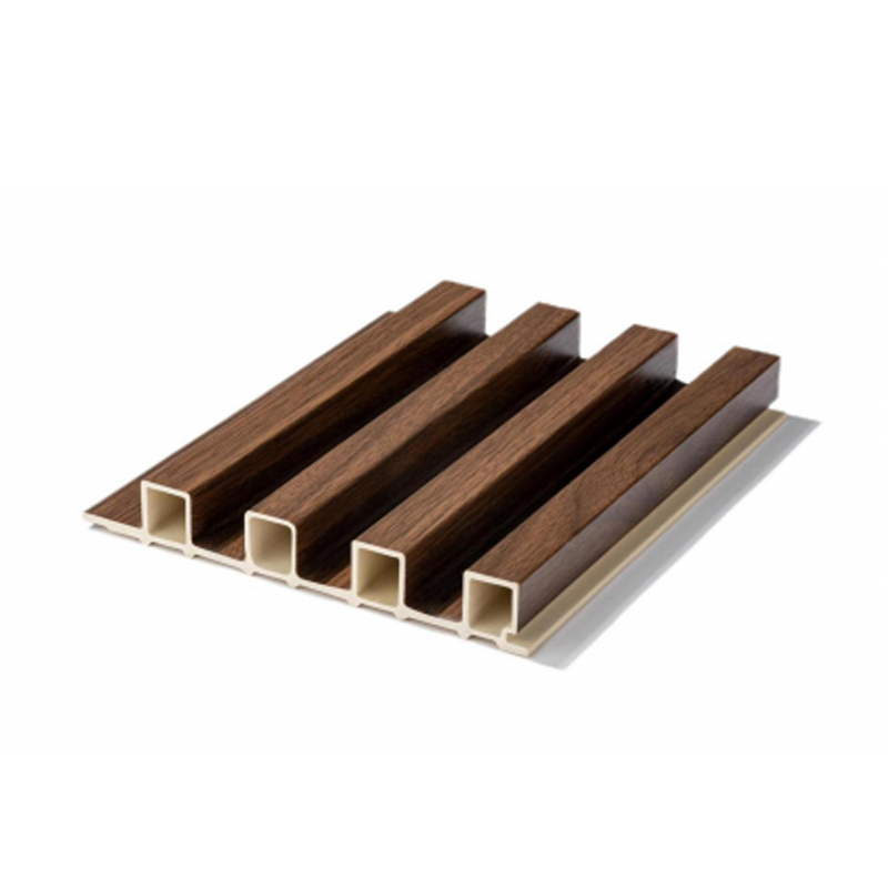 Panneau mural cannelé imperméable à grain de bois pour la décoration intérieure